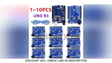 Placa de Desenvolvimento UNO R3 com cabo USB, CH340G, MEGA328P para Arduino, ATMEGA328P-AU, 16Mhz, a