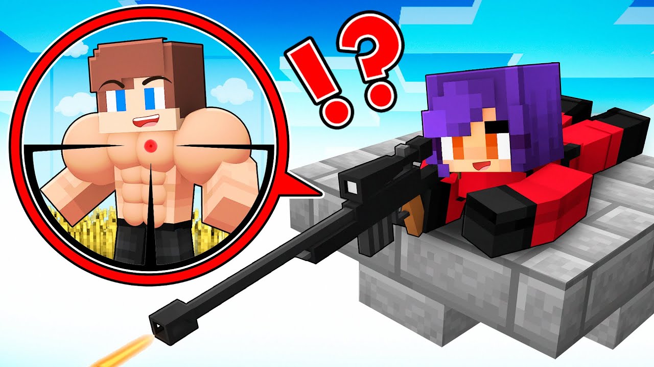 APHMAU became SECRET SNIPER and fell in LOVE STRONG JJ in SQUID GAME - Maizen Minecraft Animation