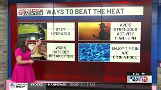 More heat and humidity but showers could help with the heat... Tori Alvarado's First Alert Weathe...