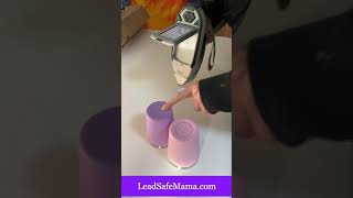 Testing a Cupkin brand cup for Lead (sold as Leadfree, positive for as much as 500,000 ppm Lead.)