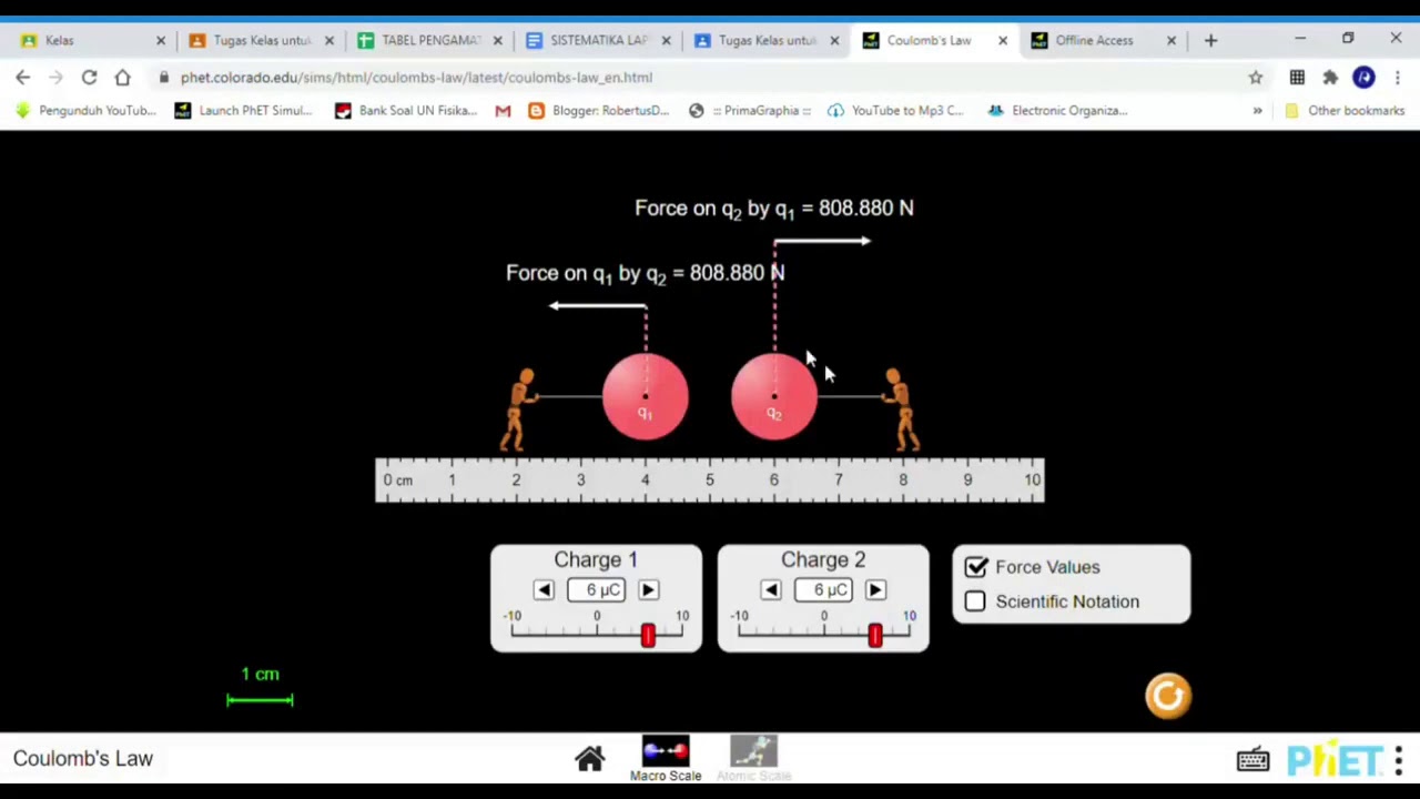 PRAKTIKUM VIRTUAL with PHET SIMULATION MENGANALISIS HUKUM COULOMB IX ...