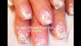 nails nail snowflake tutorial glitter tutorials