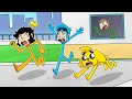 ¡LOS COMPAS ESCAPAN DE LA ESCUELA! 🏃‍♀️🏫 ANIMACIÓN STICKMAN