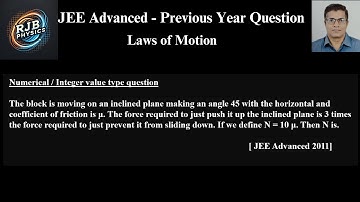 The block is moving on an inclined plane making an angle 45 with the horizontal.