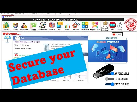 How to secure your JN-DATASOFT (Database) to avoid Data Loss