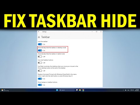 How To Fix Taskbar not hiding in full screen mode in Windows 10/11