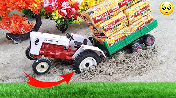 Eicher mini tractor stuck in mud with parleg mini science project| mini science project part #5