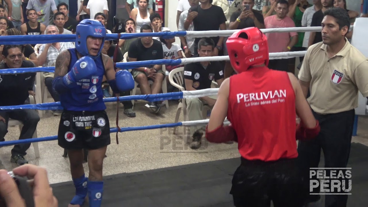 Mariano Diaz vs Geremy Chavez. Liga Peruana de Muay Thai 4tos de final. F14 vs Kawsay peleau