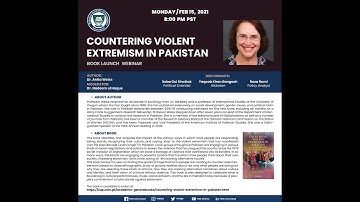 Book Launch Webinar on "Countering Violent Extremism in Pakistan"