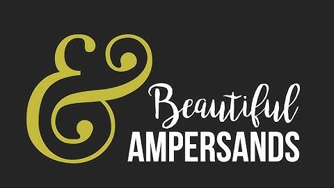 Top 10 FREE Fonts with Beautiful Ampersands