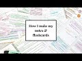 HOW I MAKE NOTES & FLASHCARDS | Study techniques