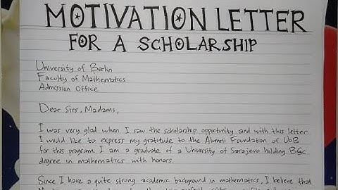 Stapsgewijze handleiding voor het schrijven van een motivatiebrief voor beurzen | Schrijfpraktijken