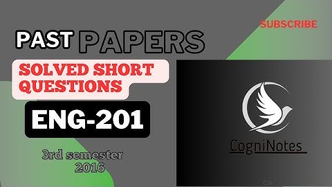 Crack ENG-201:Past Papers with Answer Solutions (2016)eng201
