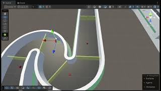Example of dynamic obstacles moving
