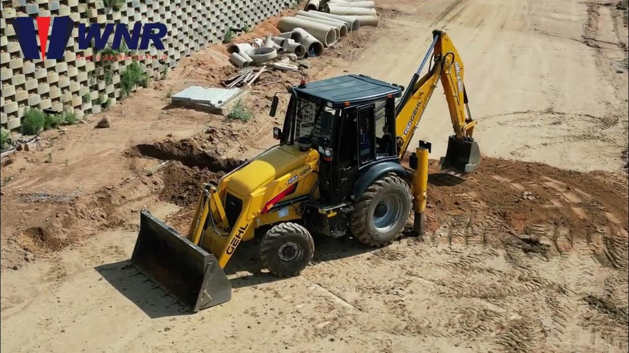 WNR Plant Hire Gehl GBL X 900 Backhoe Loader in action YouTube