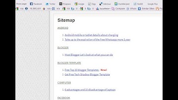How to Create Sitemap on your blogger