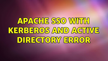 Apache SSO with kerberos and Active Directory error
