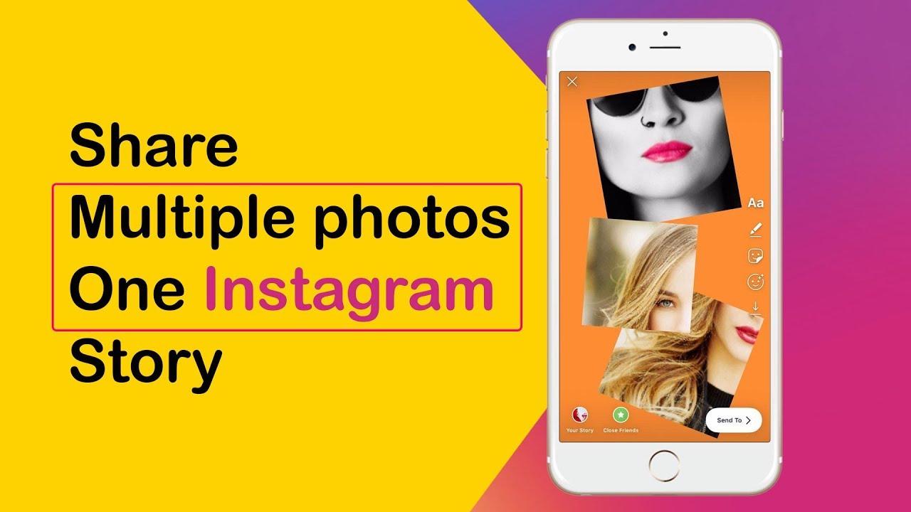 How To Add Multiple Photos Or Videos In One Instagram Story ? - YouTube