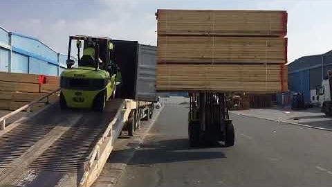 How to safely and quickly unload timber from containers ! Free education !