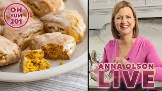 Baking Pumpkin Scones with Apple Pie Preserves - Live! | Bake-a-long with Anna Olson