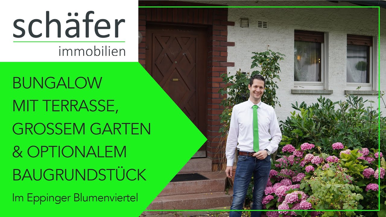 VERKAUF BUNGALOW IN EPPINGEN MIT TERRASSE, GARTEN & BAUGRUNDSTÜCK