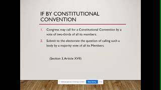 Revisions and Amendments to the 1987 Philippine Constitution