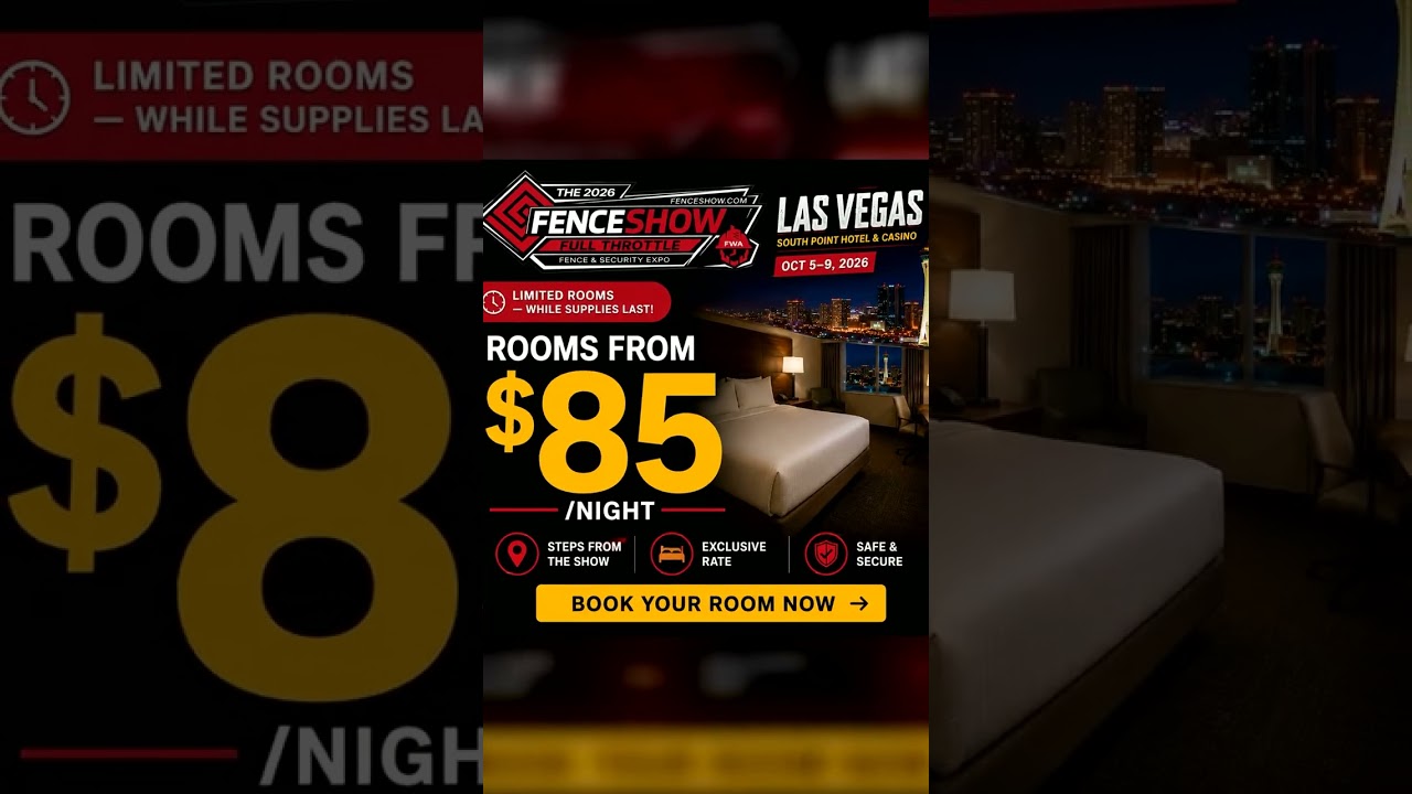 Book your stay for the Fence Show at an incredible rate! #Shorts