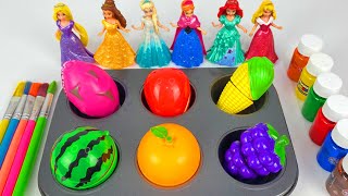 Satisfying Video I How to make Princess Lolipops in to Heart Pool AND Rainbow Slime Cutting ASMR