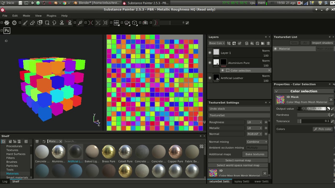 substance painter and color vertex id playing with tolerance YouTube