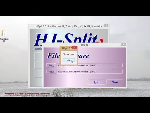 HOW TO COMPARE TWO FILES USING HJSPLIT