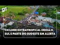 Jornal Hoje: ciclone extratropical deixa o Sul e parte do Sudeste em alerta
