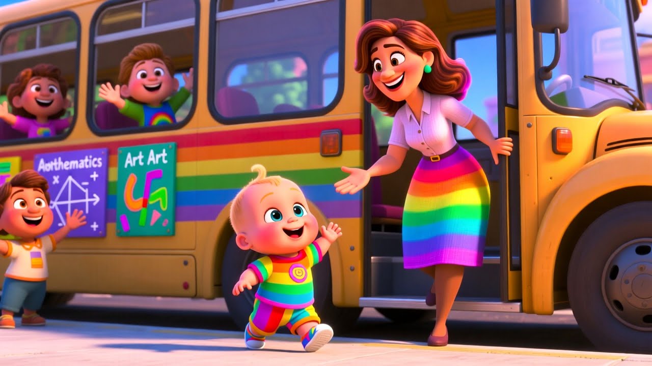 Beep Beep Learning Bus 🚌 Fun Educational Song for Kids | Learn Numbers Letters Colors