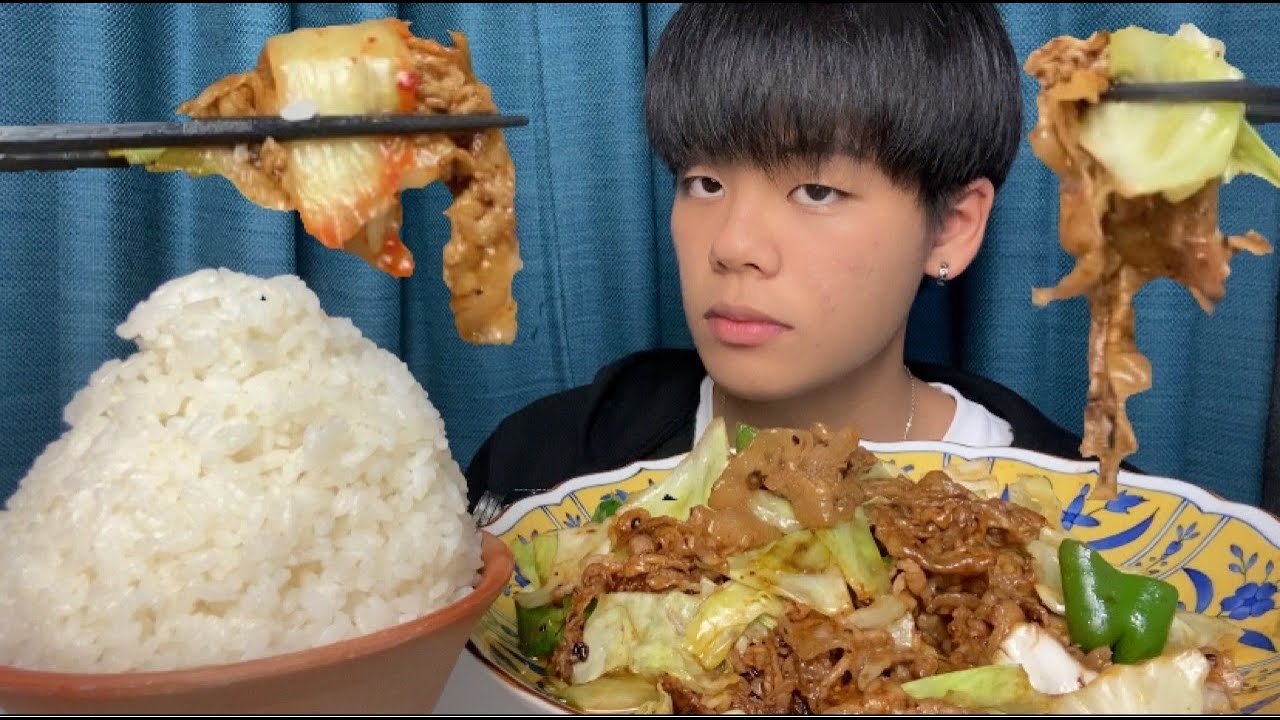 【ASMR】ホイコーローを大食いする。【飯テロ】【大食い】