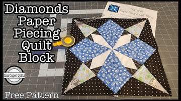 DIAMONDS Paper Piecing Quilt Block - Live hangout with Lisa Capen Quilts