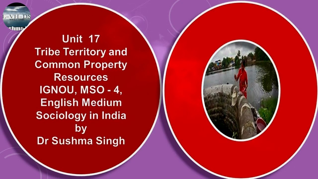 Unit 17  Tribe Common Property Resources 3 MSO 4 English Medium IGNOU Sociology by Dr Sushma Singh