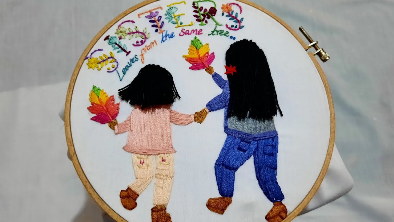 Hand embroidery doll Doll's clothes and hairstyle tutorial 