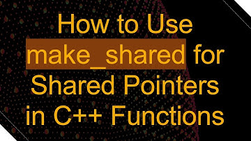How to Use make_shared for Shared Pointers in C+ +  Functions