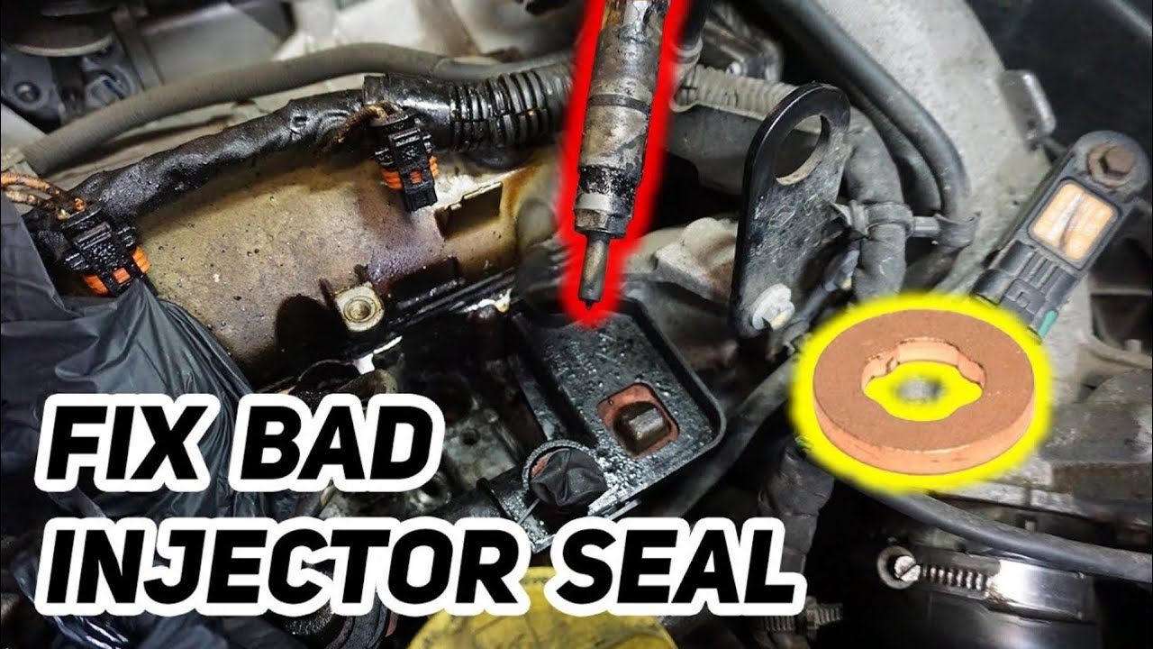 leaking diesel injector symptoms ( how to fix injector)# fast mechanic ...