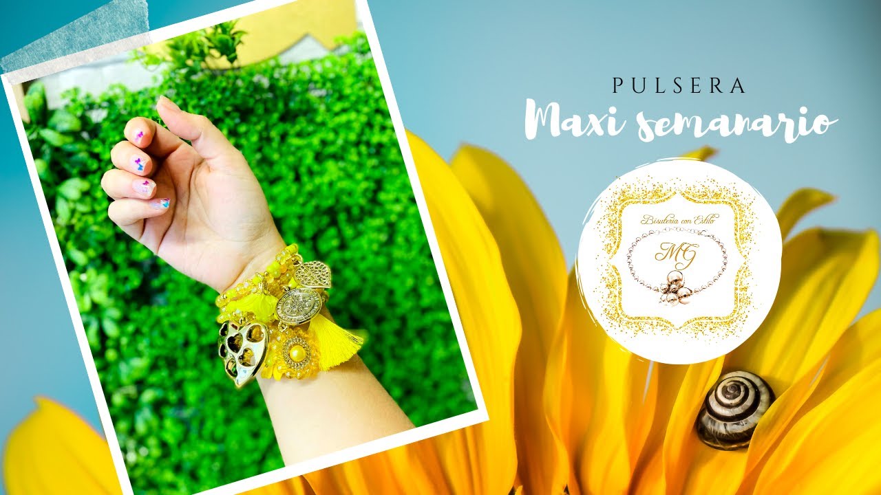 MAXI SEMANARIO 📿| Pulsera con CRISTALES y MOTAS