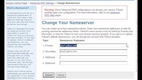 Yahoo.com Changing name servers 1 تغير أٍم الخادم السرفر الدي ان اس في حساب ياهوه دوت كوم