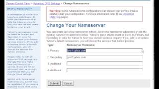 Yahoo.com Changing name servers 1 تغير أٍم الخادم السرفر الدي ان اس في حساب ياهوه دوت كوم screenshot 5