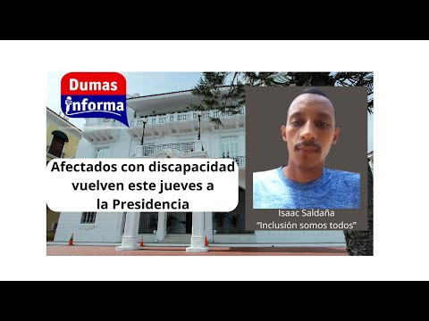 Personas con discapacidad esperan ser atendidos en la presidencia mañana jueves