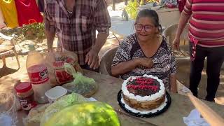 Cumpleaños de doña Mary le llevamos pastel doña Ramona, Rosario, Mariskero y lencho4x4