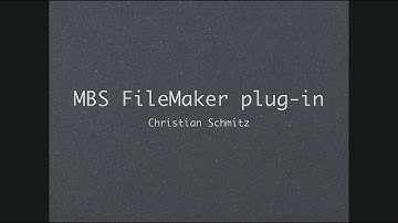 ven002- MBS FileMaker Plug-in, Christian Schmitz • Monkeybread Software