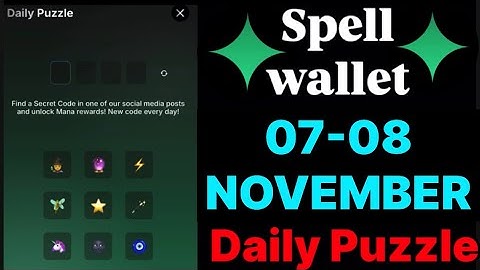 Spell wallet puzzle today 07 & 08 November | spell wallet daily puzzle | #spellwallet #combo |