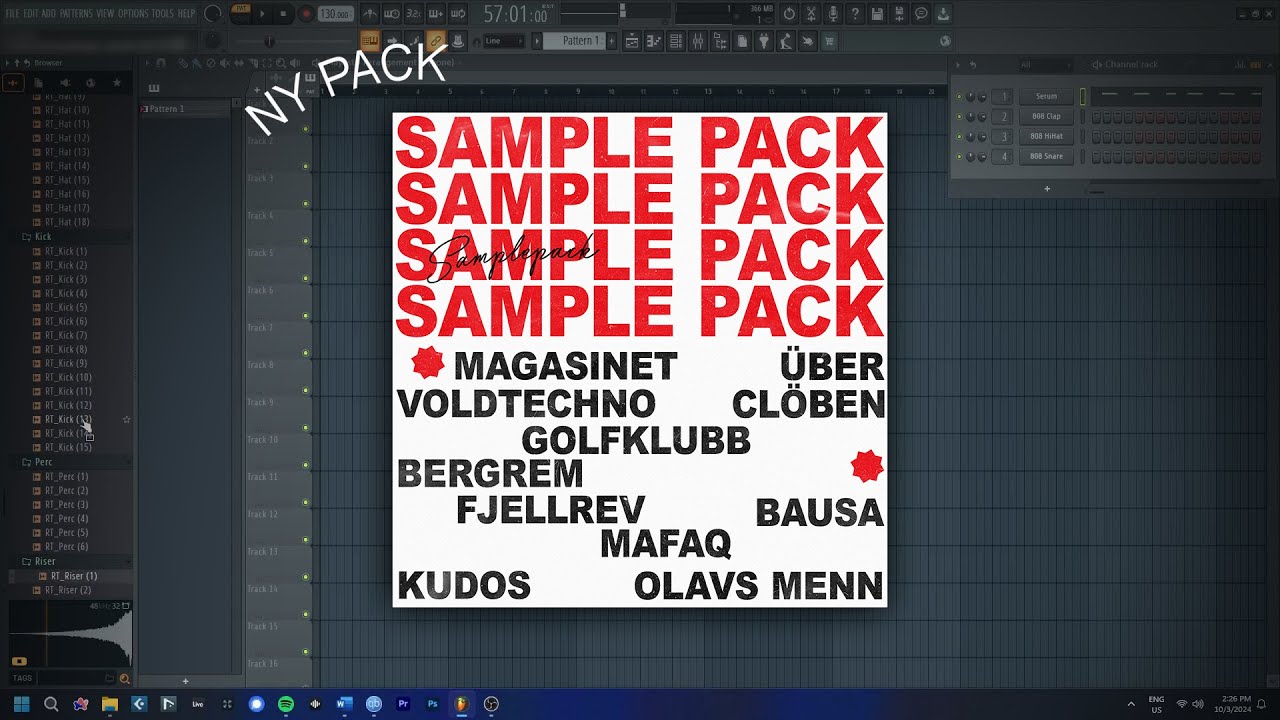 RUSS SAMPLE PACK - (MAGASINET, VOLDTECHNO, GOLFKLUBB)  - 70+ LYDER!