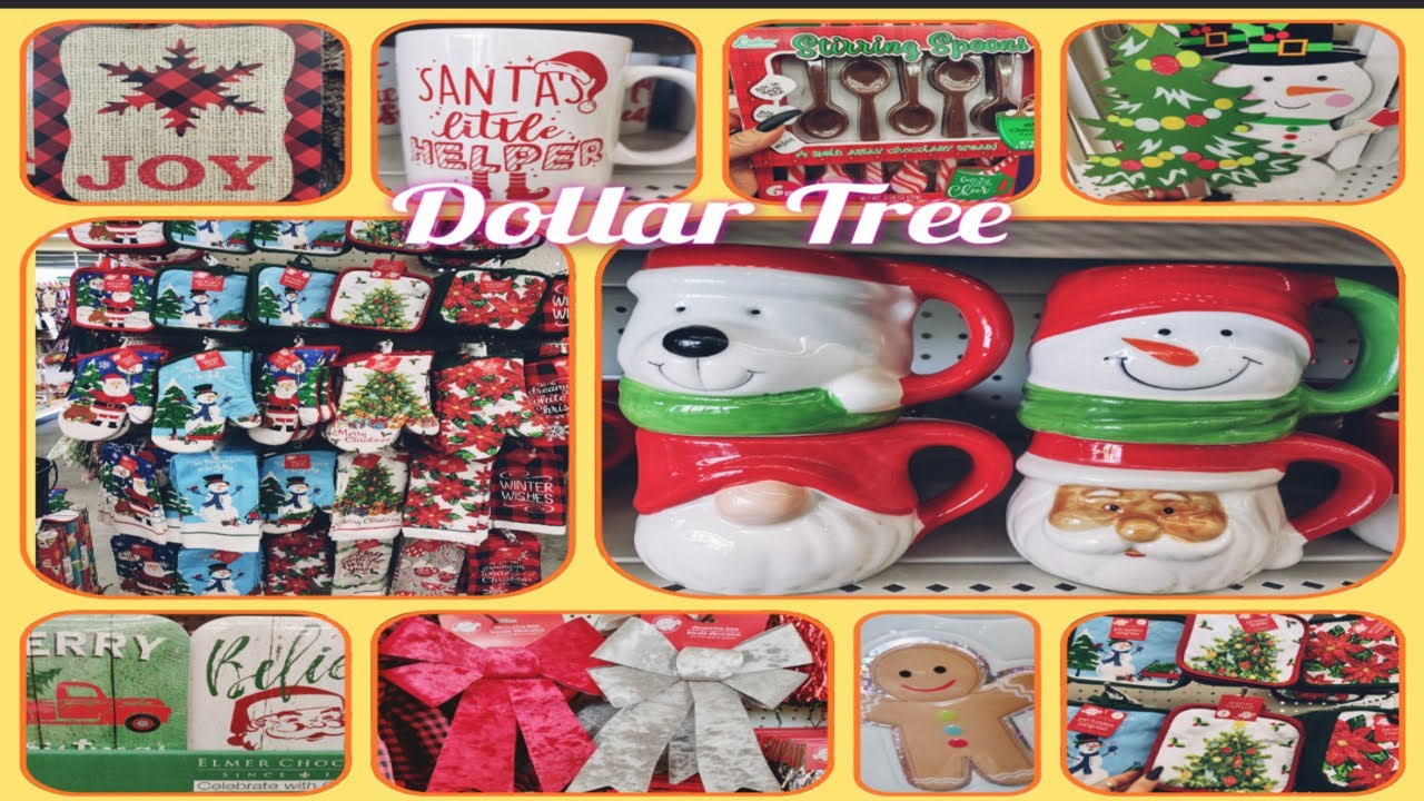⛄🎄🎅🤩 ️ All NEW Dollar Tree Christmas Kitchen Placemats/Towels/Mugs&More