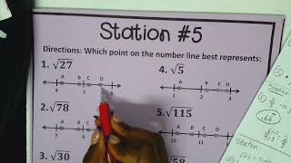 Q1W2 M8 Station 5: Estimating Roots on Number Line