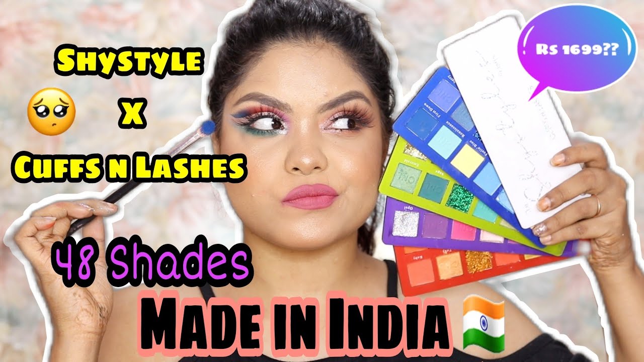 SHYSTYLE X CUFFS N LASHES EYESHADOW PALETTE REVIEW & SWATCHES | 2 LOOKS