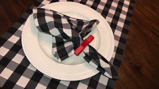 DIY NO SEW TABLE RUNNER AND NAPKINS!!!